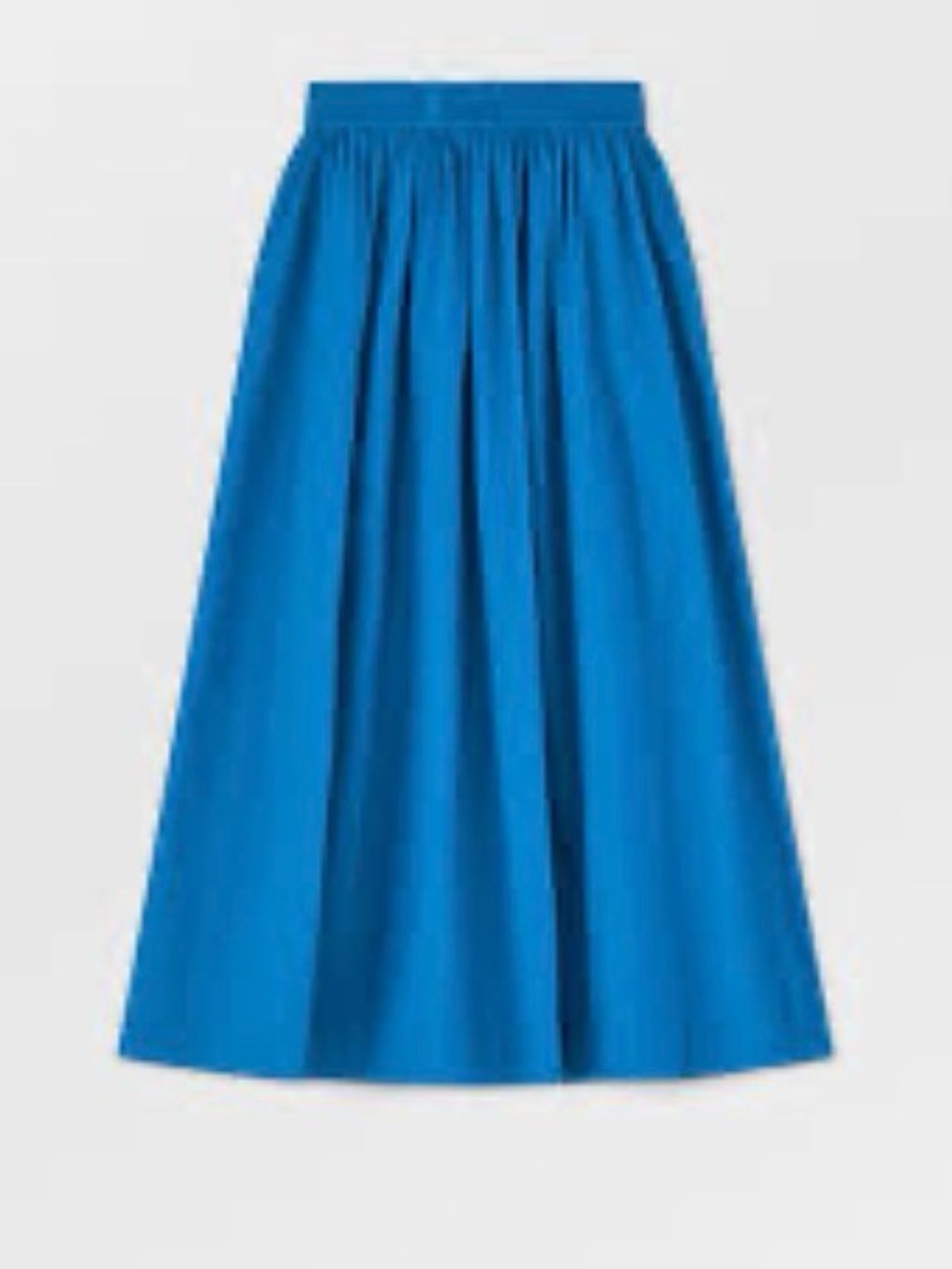 Bright Blue Pleated Midi Skirt